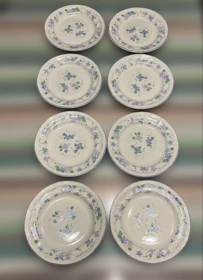 NEWCOR アンティーク ストーンウェア食器　洋食皿セット 8 人分