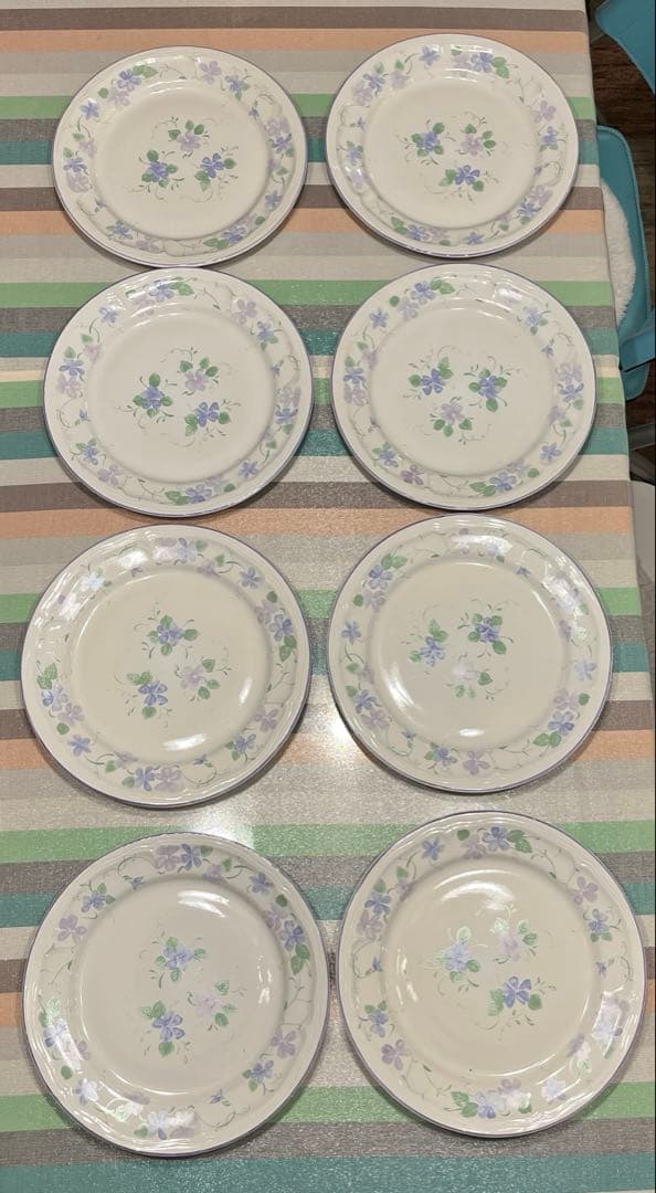 NEWCOR アンティーク ストーンウェア食器　洋食皿セット 8 人分