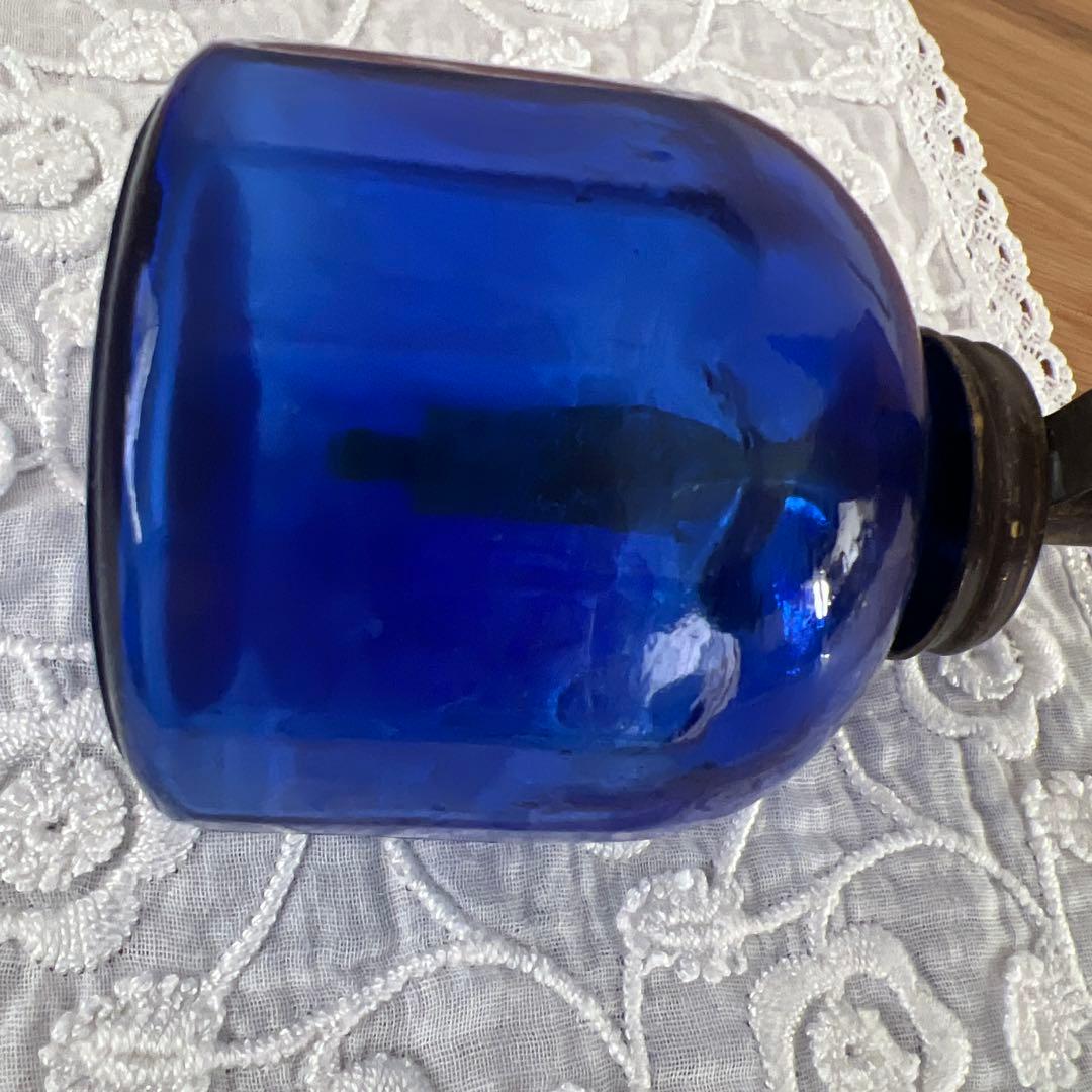 ヴィンテージ霧吹き ロイヤルブルーガラス瓶& 真鍮 made in UK - メルカリ