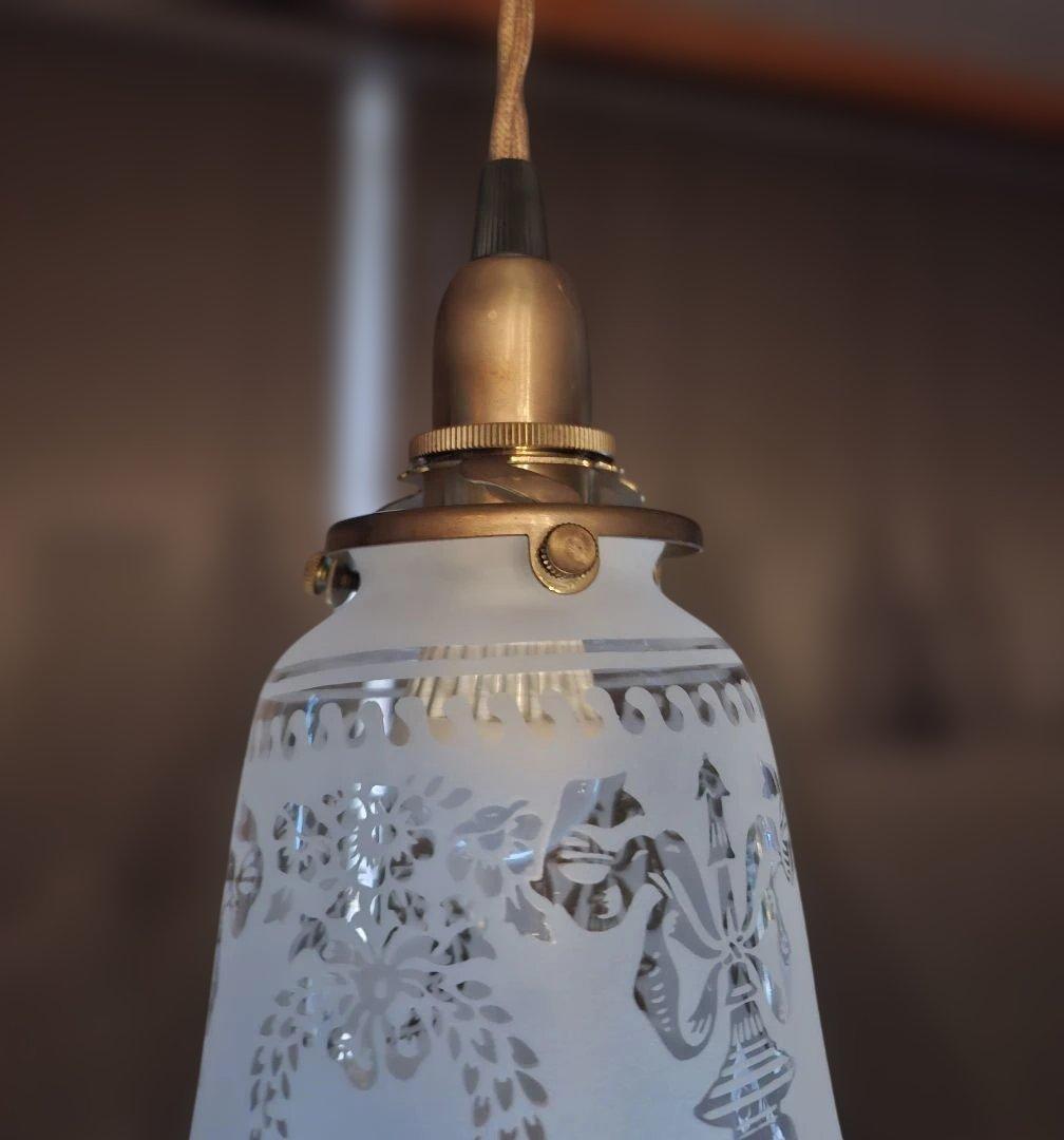 ガラス製ペンダントライト 4灯