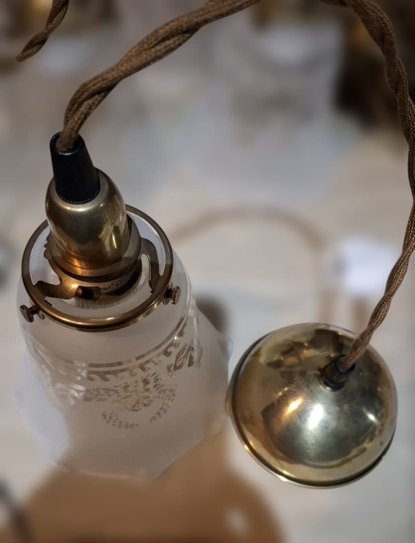 ガラス製ペンダントライト 4灯