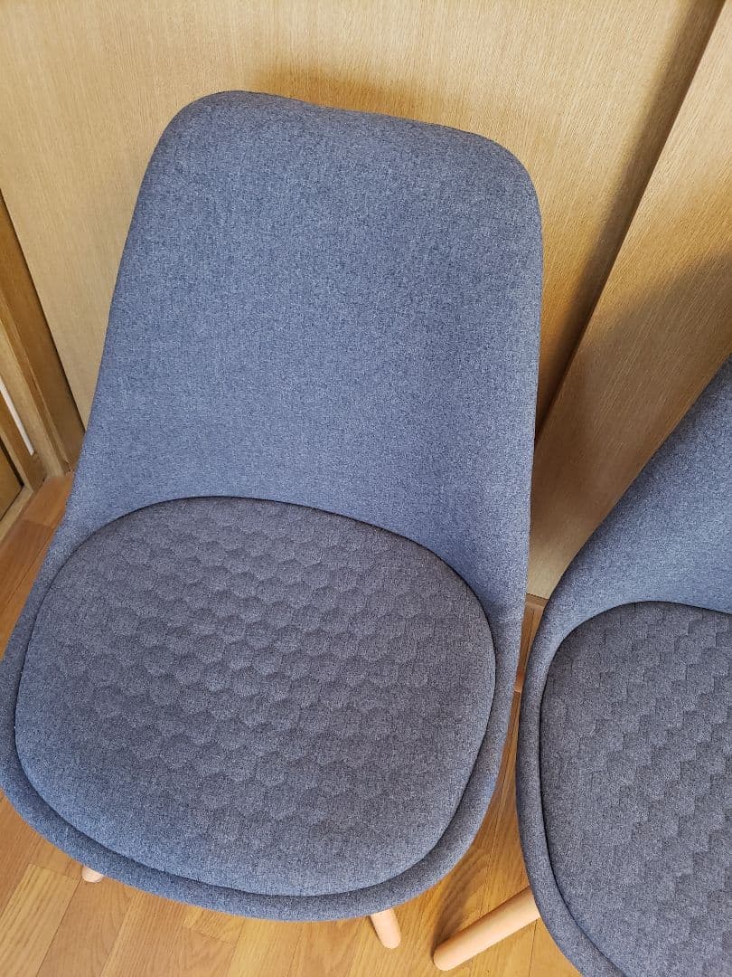 展示品　ラフォーマ・ジャパン※グレーのファブリックチェア3脚　美品♪