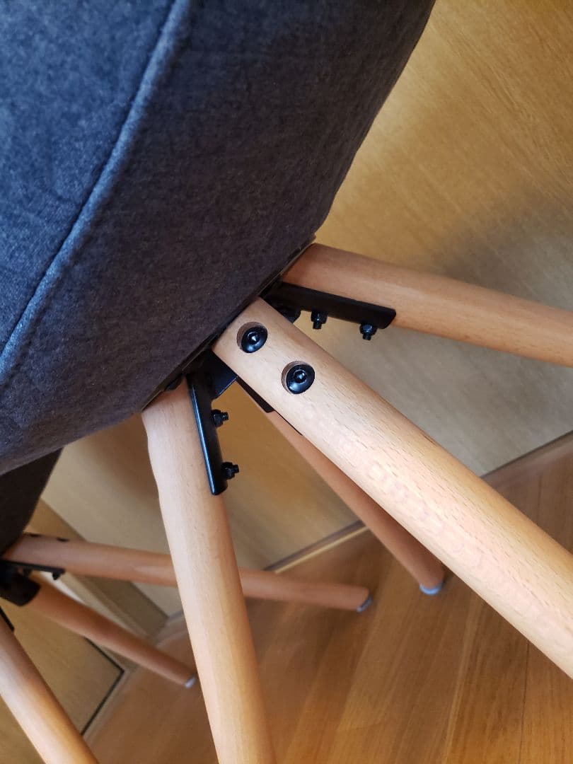 展示品　ラフォーマ・ジャパン※グレーのファブリックチェア3脚　美品♪