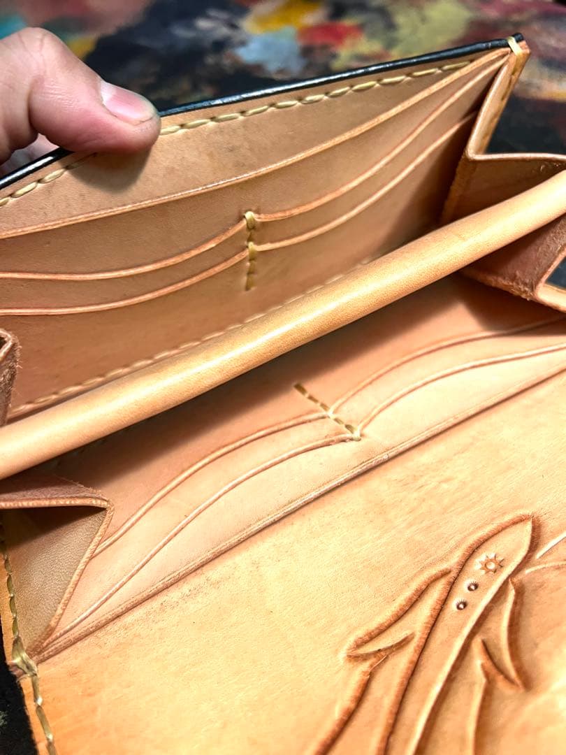 最高級クロコダイル　長財布　古着　アメカジ　シルバー925コンチョ