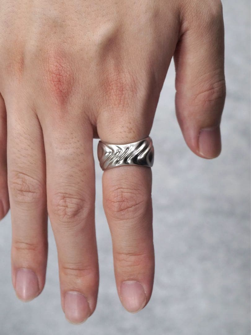 XG着用 YKINDシルバーウェーブオープンリング フリーサイズ