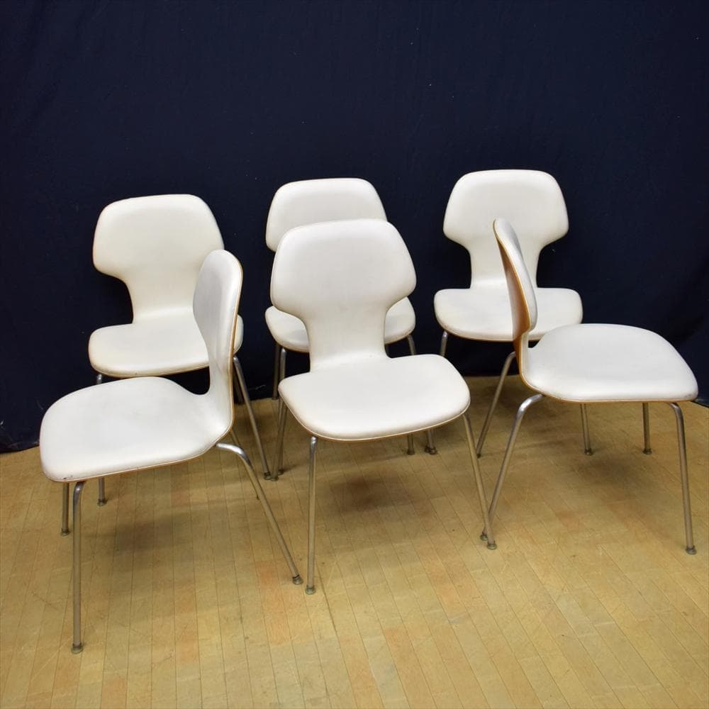 天童木工　6脚セット　スタッキングチェア　チェア　イス　椅子　プライウッド　C