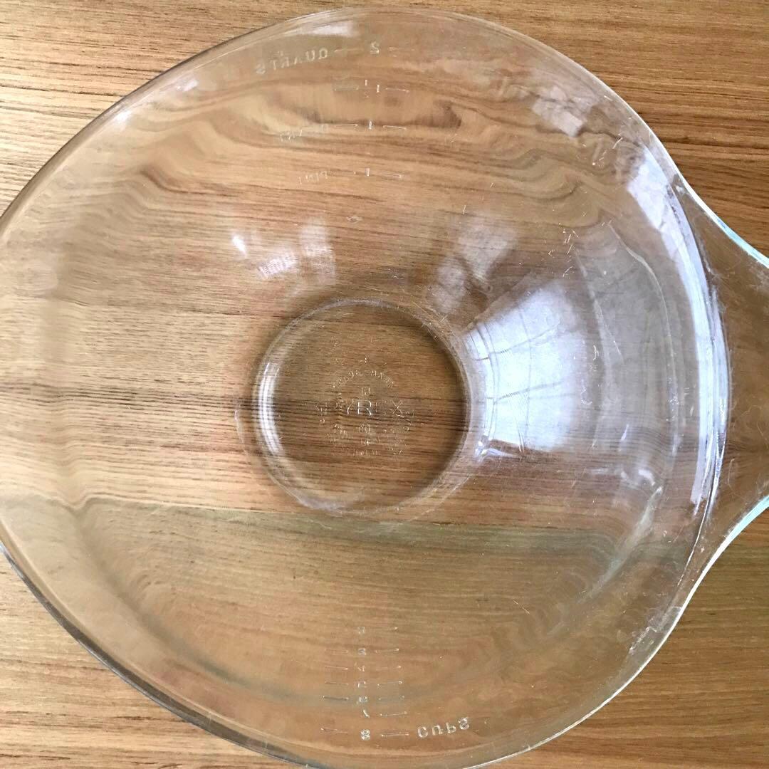 オールドパイレックス　ガラス製ボール ティアドロップ 3点セット