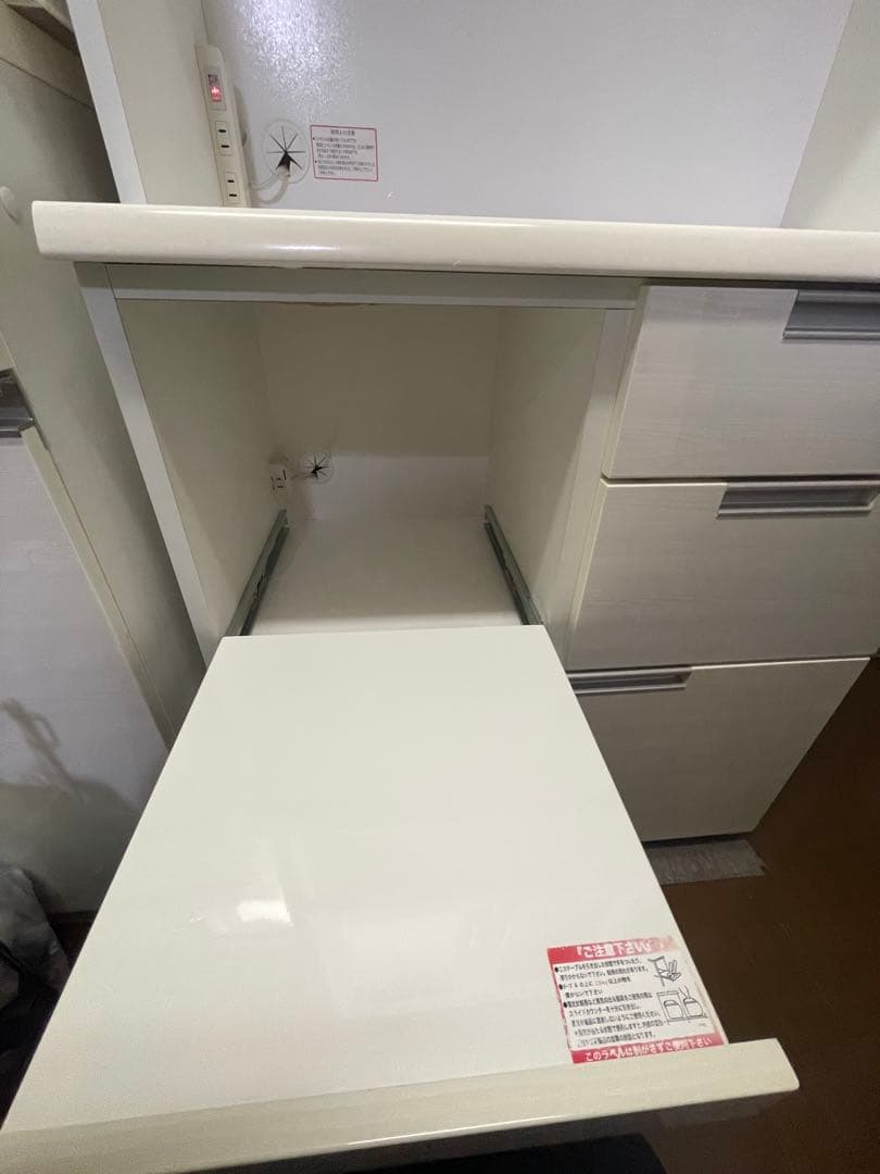 最終値下げ 80cm幅　ニトリ キッチンボード ダリア 80KB WH レンジ台