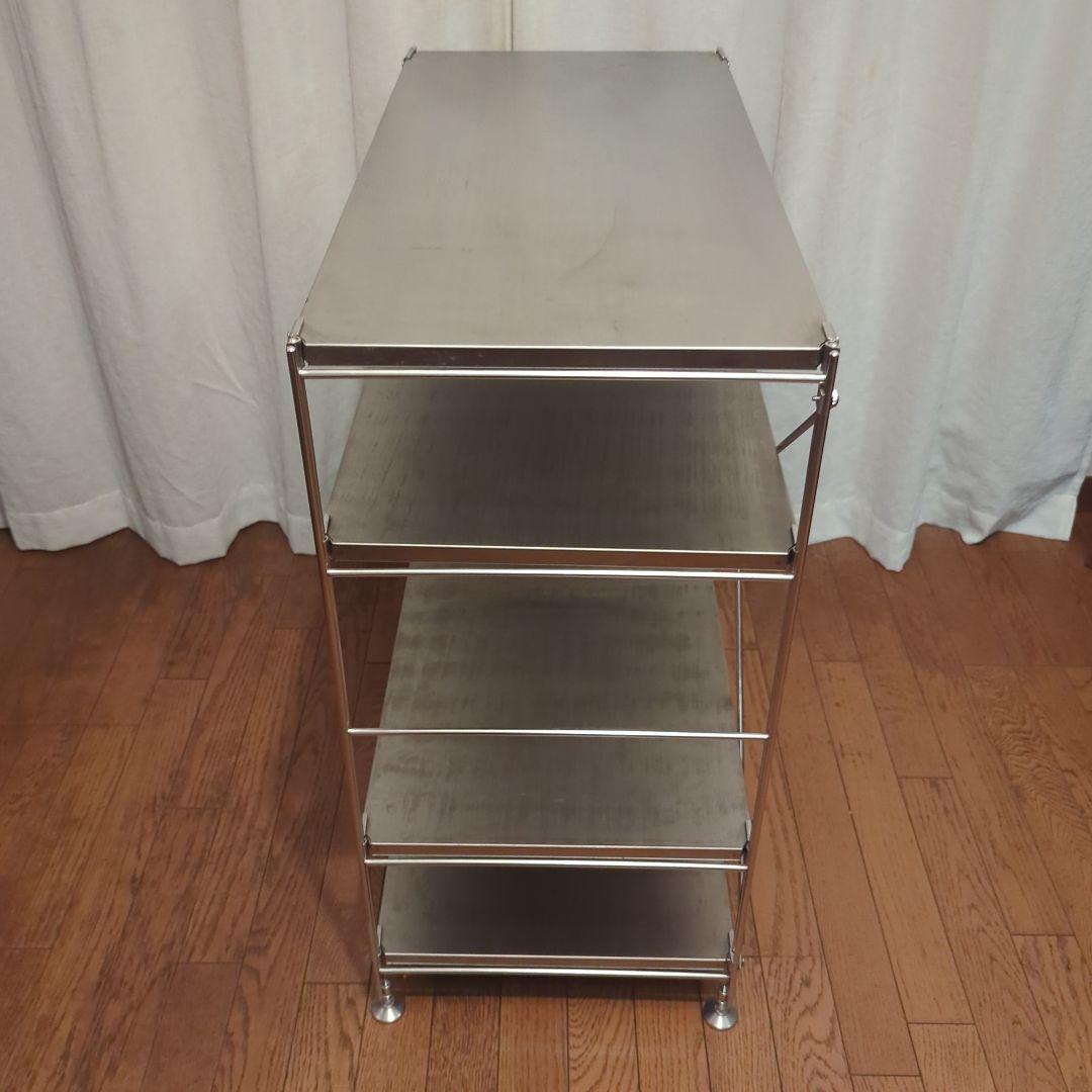 無印良品ステンレス製4段オープンシェルフ