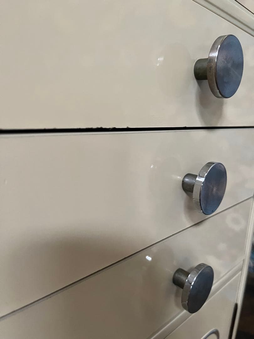 アーチ型 食器棚 飾り棚 小ぶり スリム 白 ホワイト 水屋 当時物 昭和レトロ