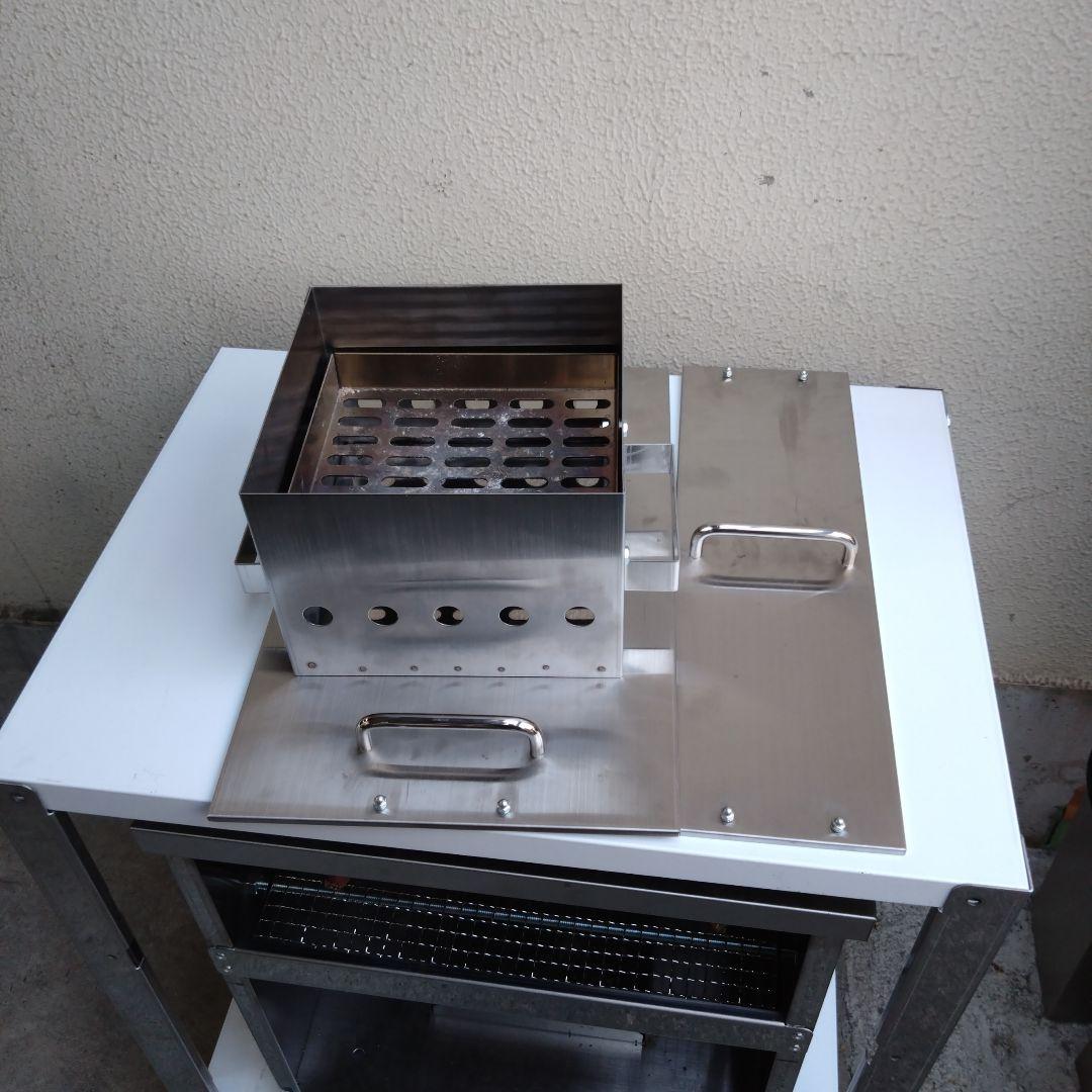 焼きいも釜　鉄板焼き　ガスグリラー　2台セット　専用台付き　やきそば　炭火焼き芋