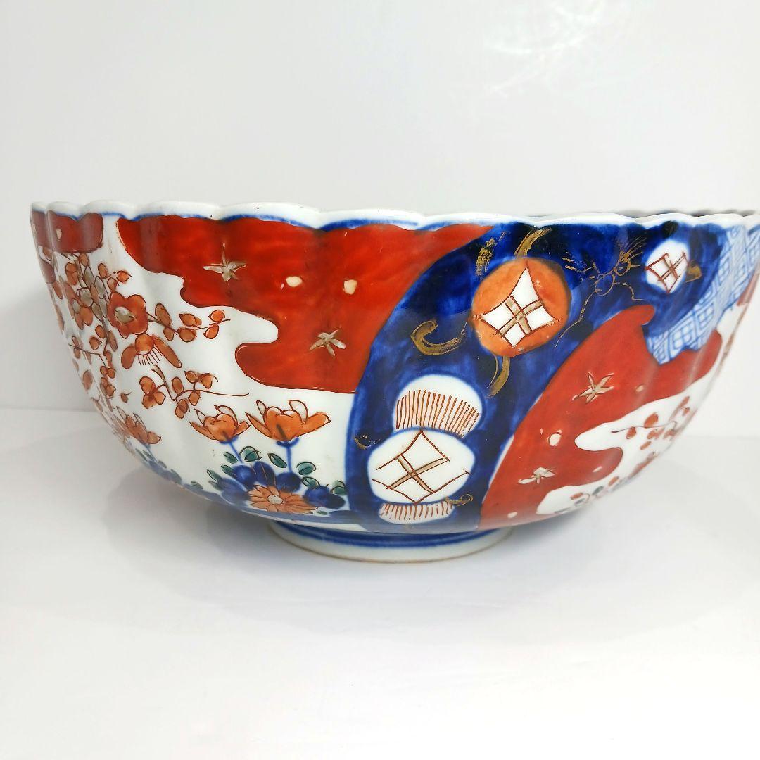 専用 Y547-4 古伊万里 染錦 花絵 大鉢 深鉢 直径25㎝ HHH - メルカリ