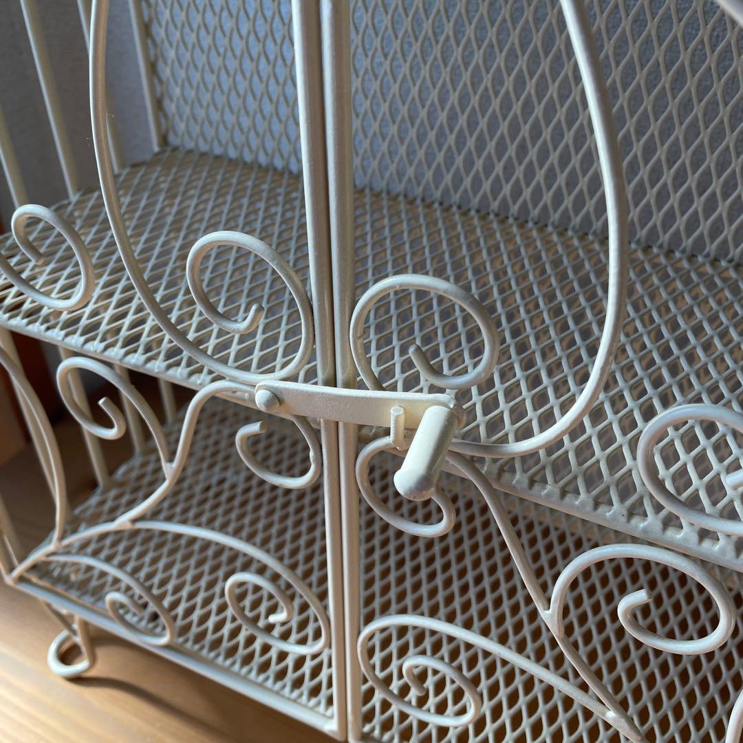 メタル　2段ラック　アイボリー