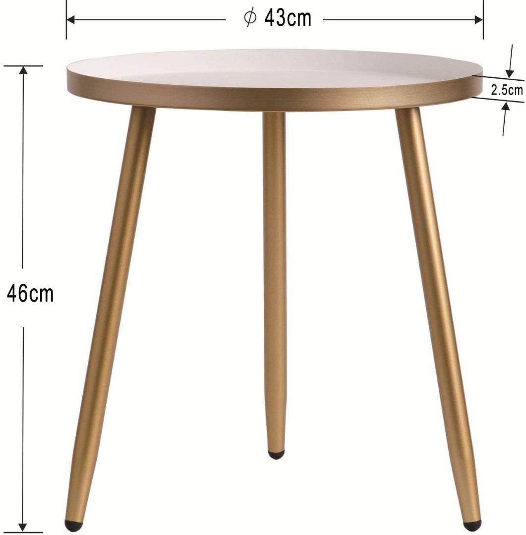 サイドテーブルゴールド 一人暮らしに最適 シンプルモダン