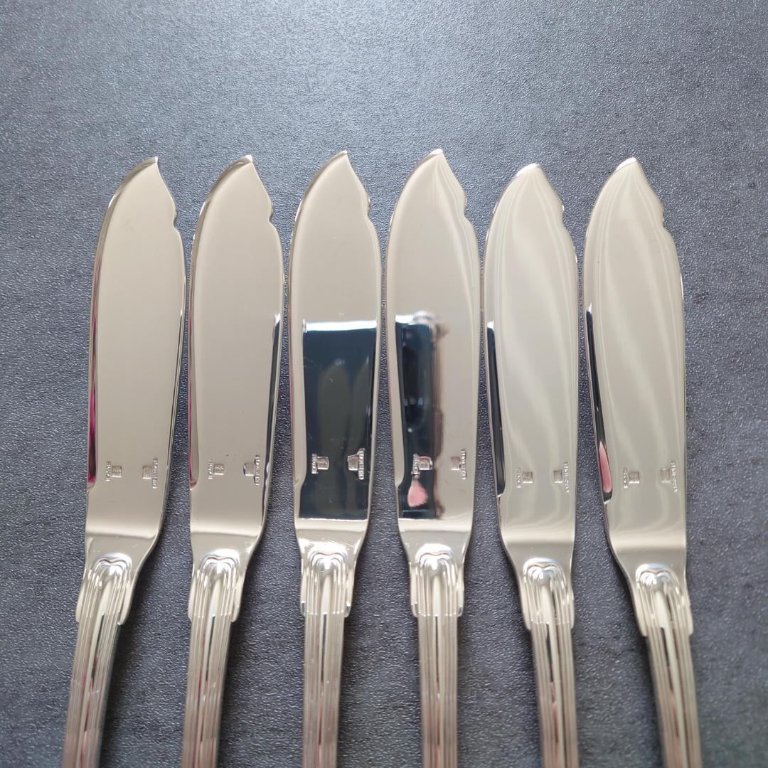 希少 極美品 クリストフル ポートロイヤル フィッシュナイフ 6点