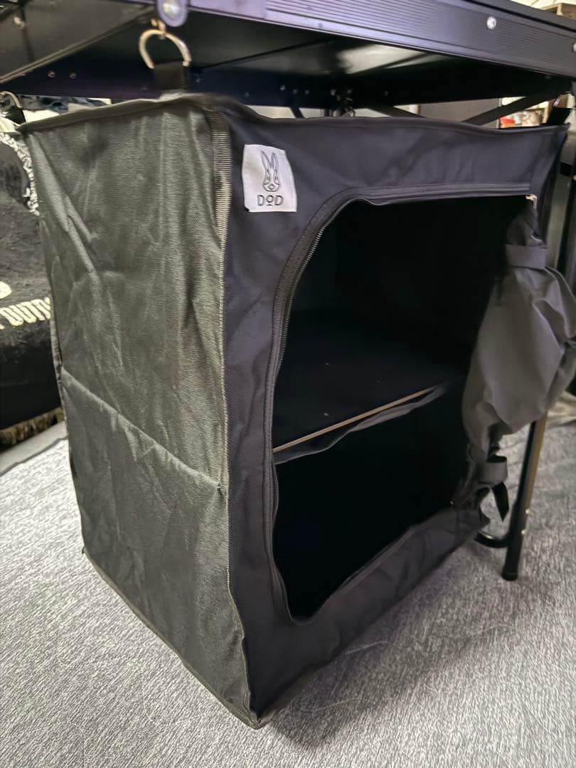 DOD 折りたたみキッチンラックブラック