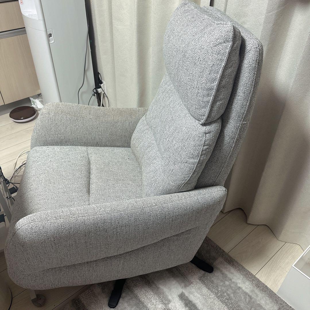 電動布張りリクライニングパーソナルチェア撥水仕様 2モーター LE01 GY