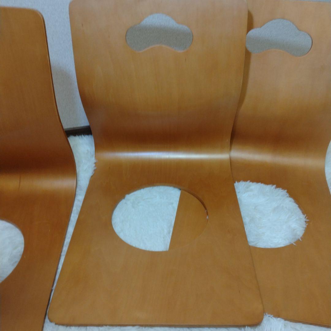 ニトリ 木製 座椅子 4脚セット 曲がり木 和室 旅館 居酒屋 曲木