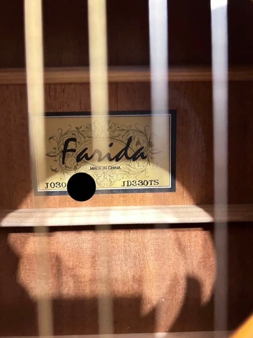 レア Farida ファリダ JD330TS アコースティックギター - メルカリ