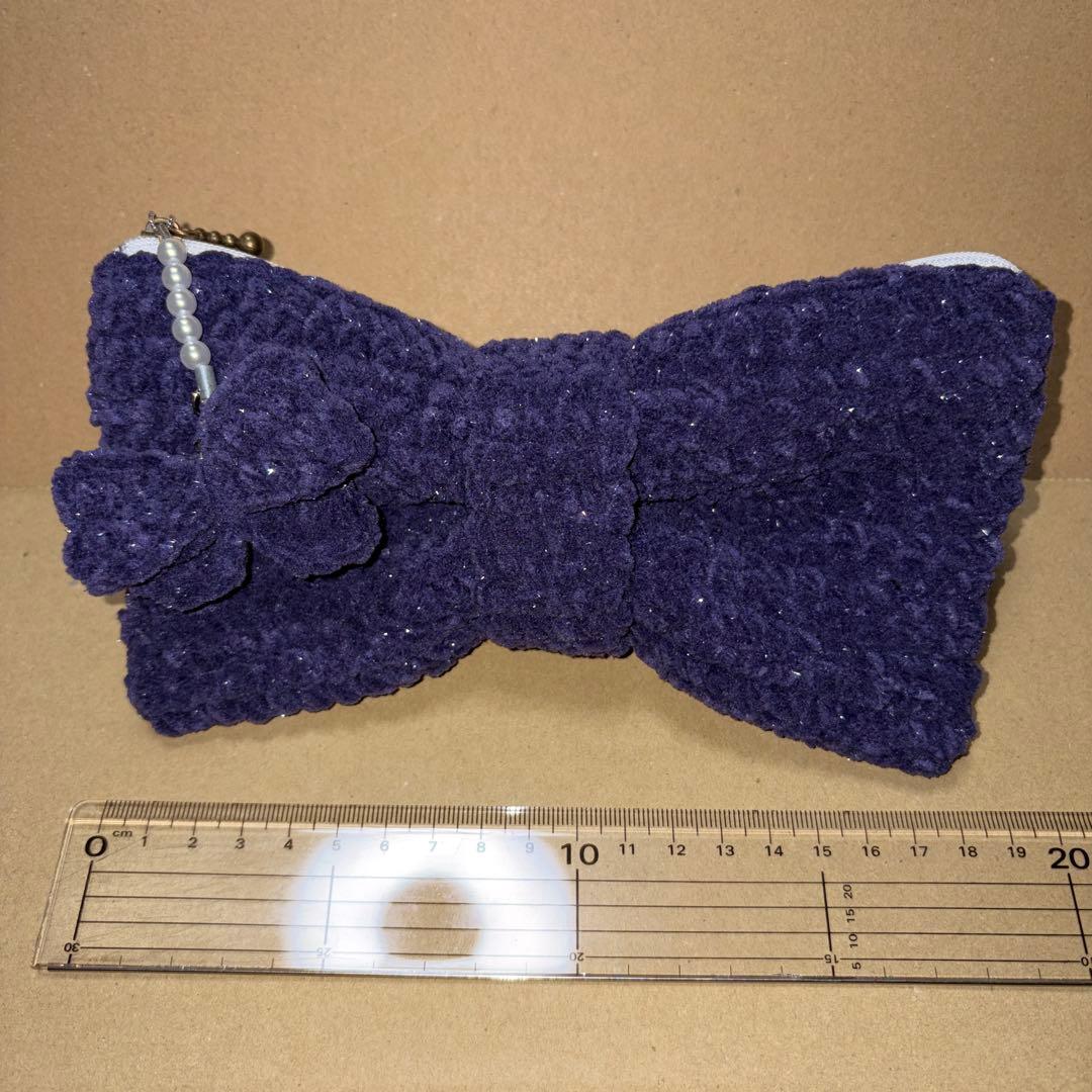 みけね リボンペンケース リボンポーチ プリンセスモール 濃紫