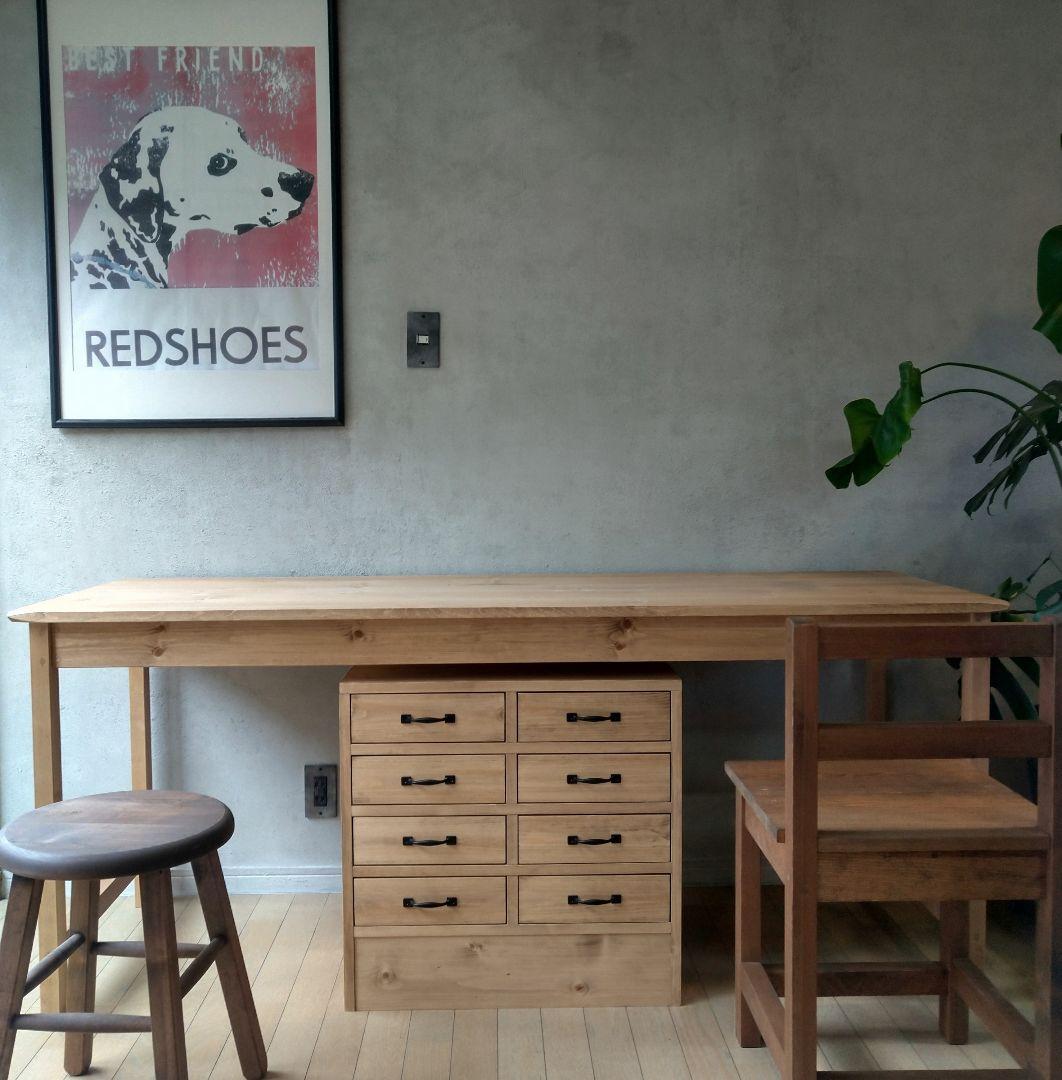 サイズ変更無料 無垢材の作業台 ウッド ワークデスク テーブル