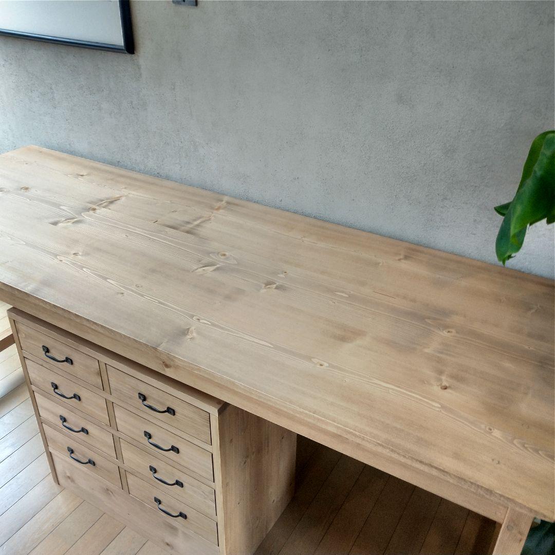 サイズ変更無料 無垢材の作業台 ウッド ワークデスク テーブル