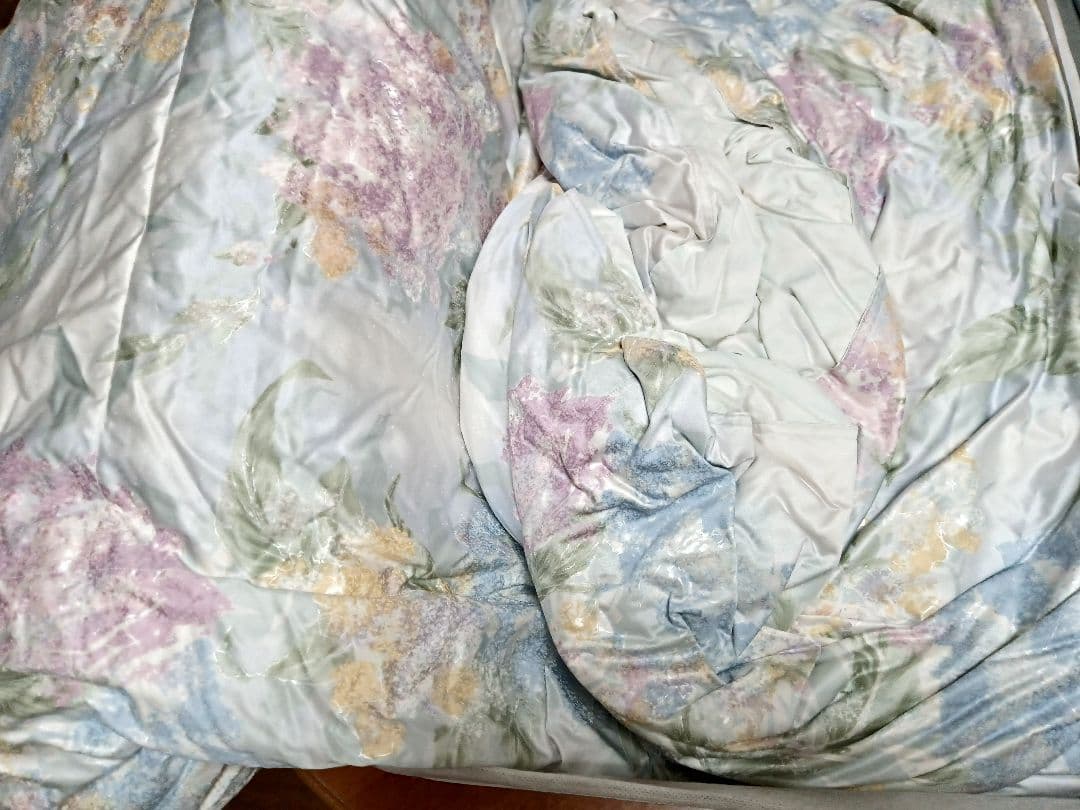 高級羽毛布団と羽毛肌掛けふとんのセット シングル ブルー系 ツーウェイ✨️日本製