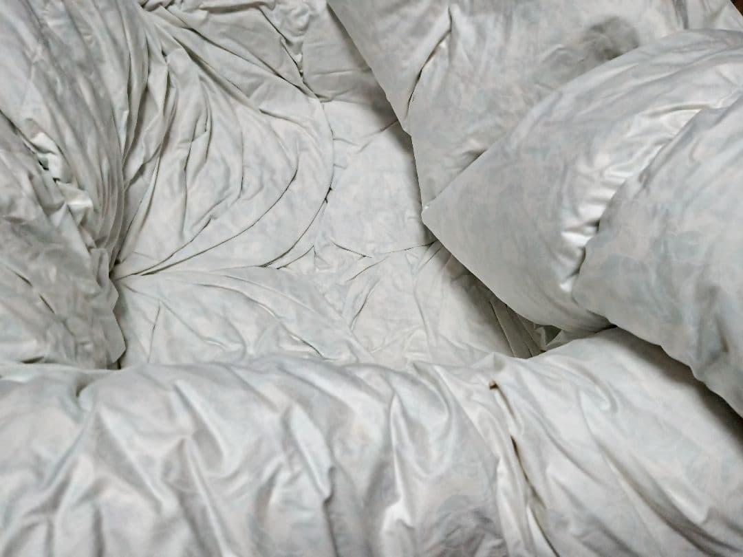 高級羽毛布団と羽毛肌掛けふとんのセット シングル ブルー系 ツーウェイ✨️日本製