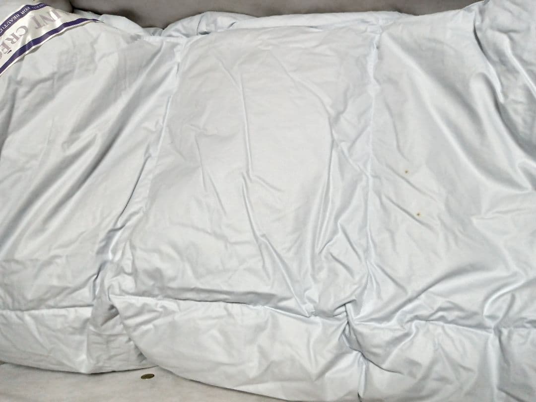 高級羽毛布団と羽毛肌掛けふとんのセット シングル ブルー系 ツーウェイ✨️日本製