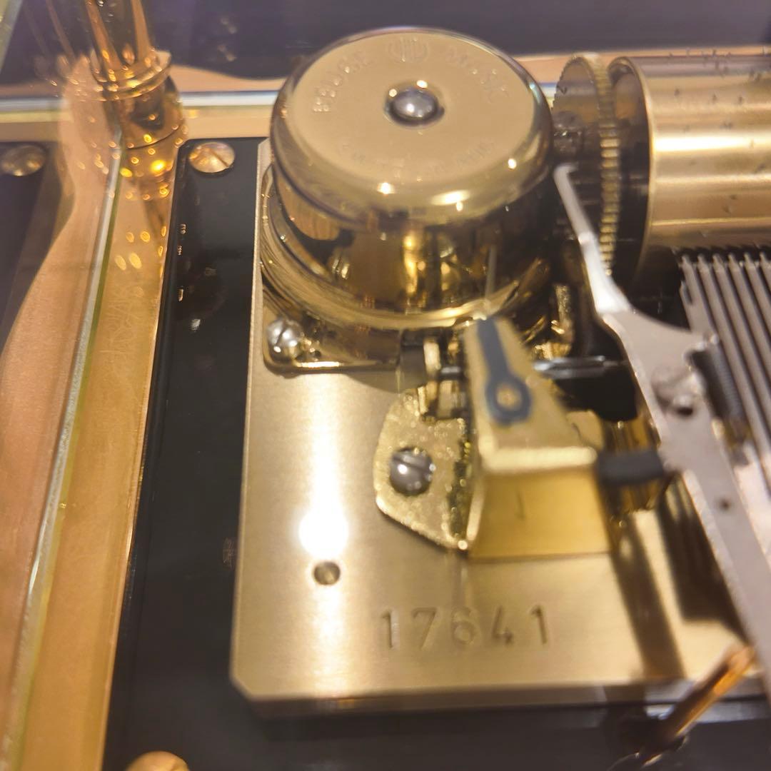 美品 REUGE リュージュ ガラスボックス 72弁 オルゴール クリスマス