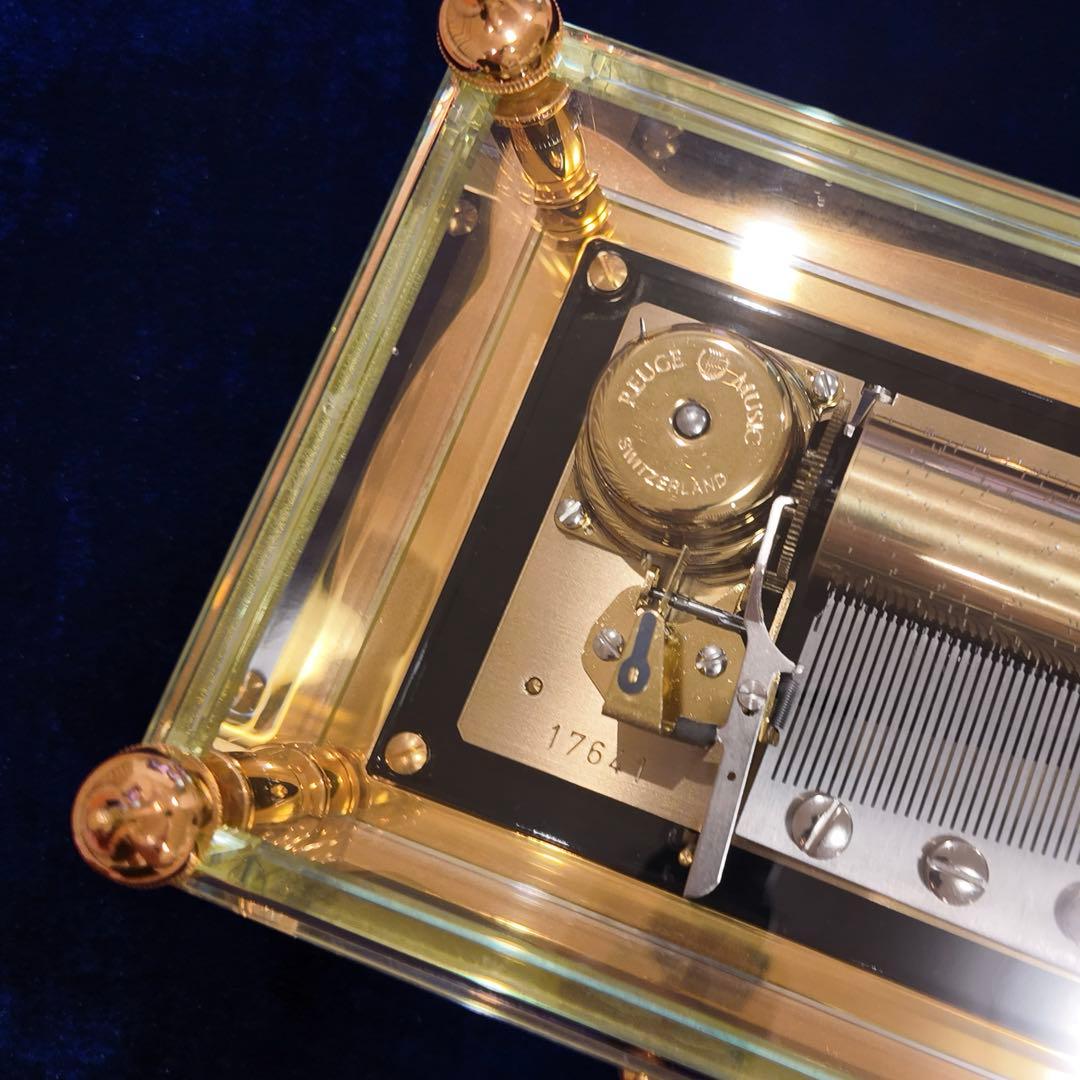 美品 REUGE リュージュ ガラスボックス 72弁 オルゴール クリスマス