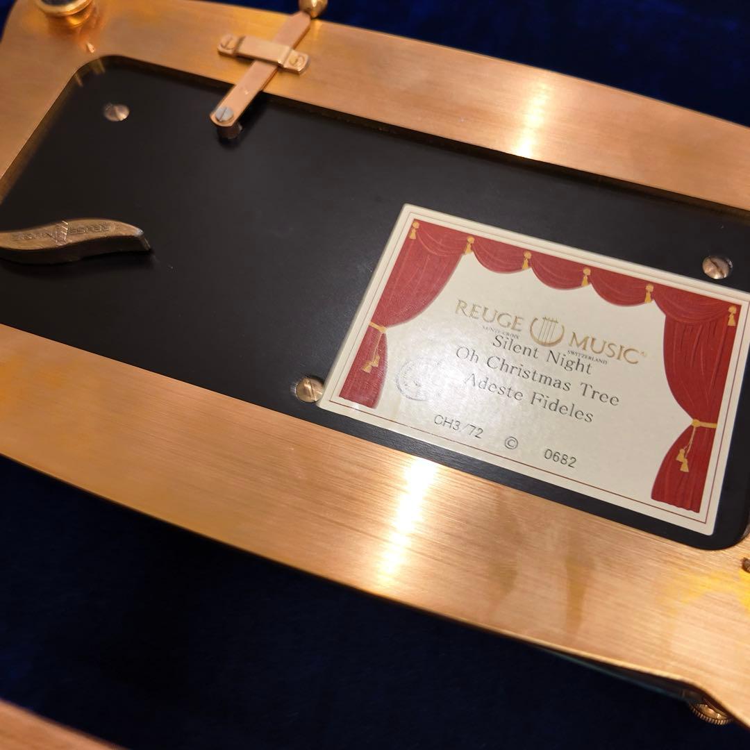 美品 REUGE リュージュ ガラスボックス 72弁 オルゴール クリスマス