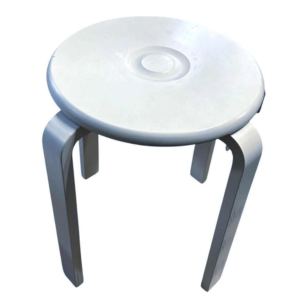 昭和レトロ コイズミ 木製 円形スツール イス 丸椅子 プライウッドチェア