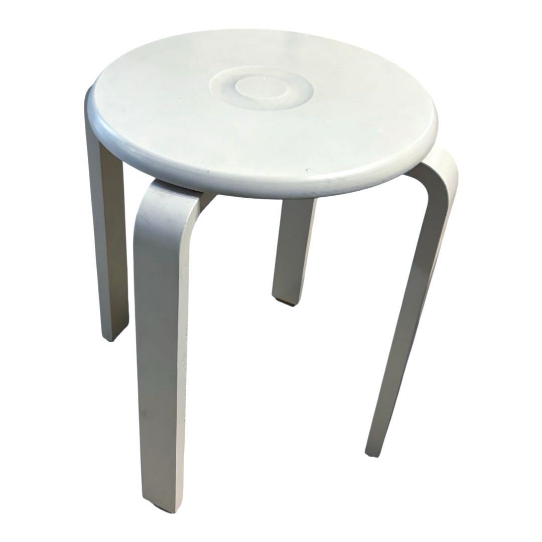 昭和レトロ コイズミ 木製 円形スツール イス 丸椅子 プライウッドチェア