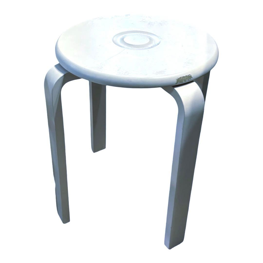 昭和レトロ コイズミ 木製 円形スツール イス 丸椅子 プライウッドチェア