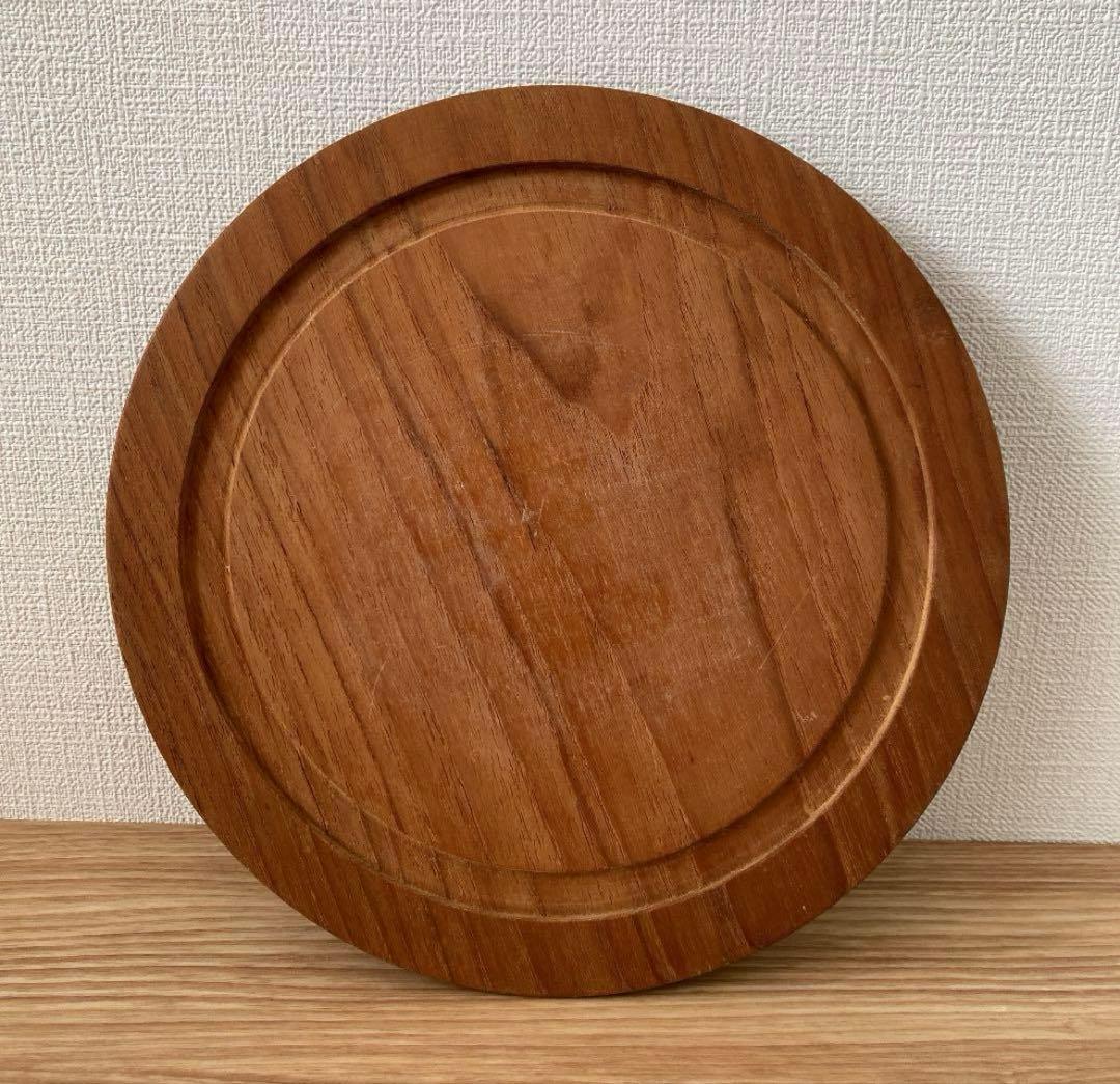 スウェーデン チークプレートとガラスドーム 北欧 ※デンマーク