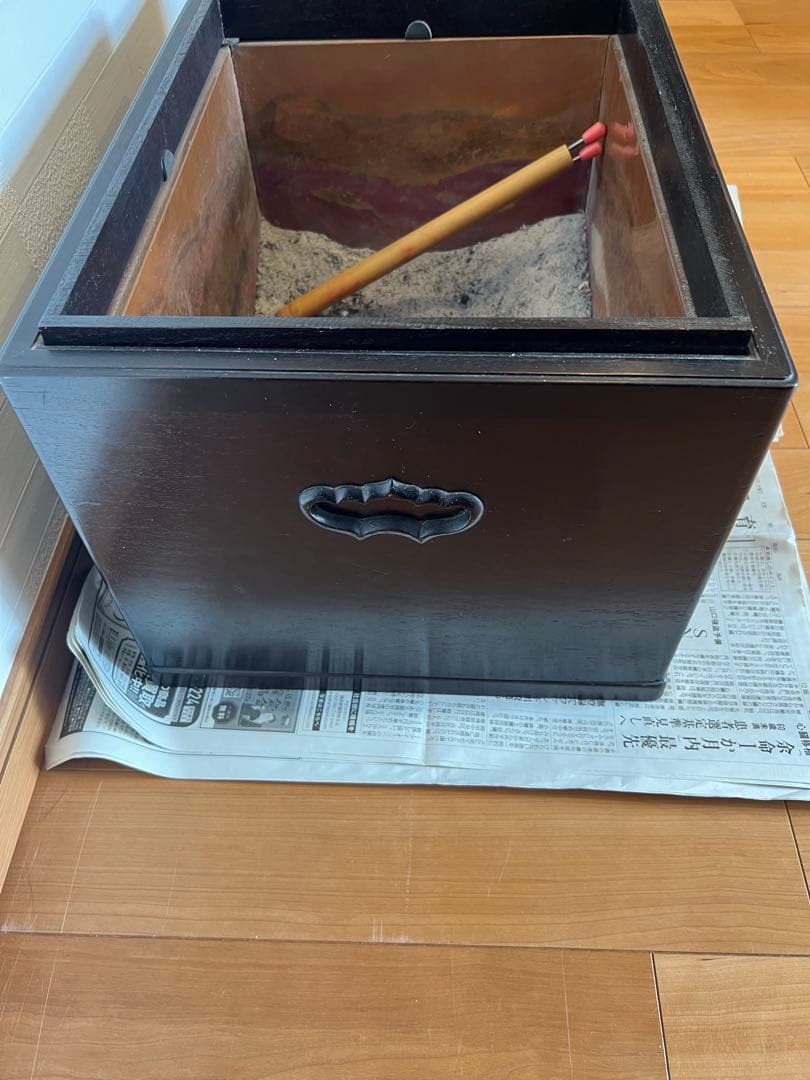 長火鉢 古民具 レトロ 箱火鉢 和家具 茶道具 囲炉裏　中古品 アンティーク