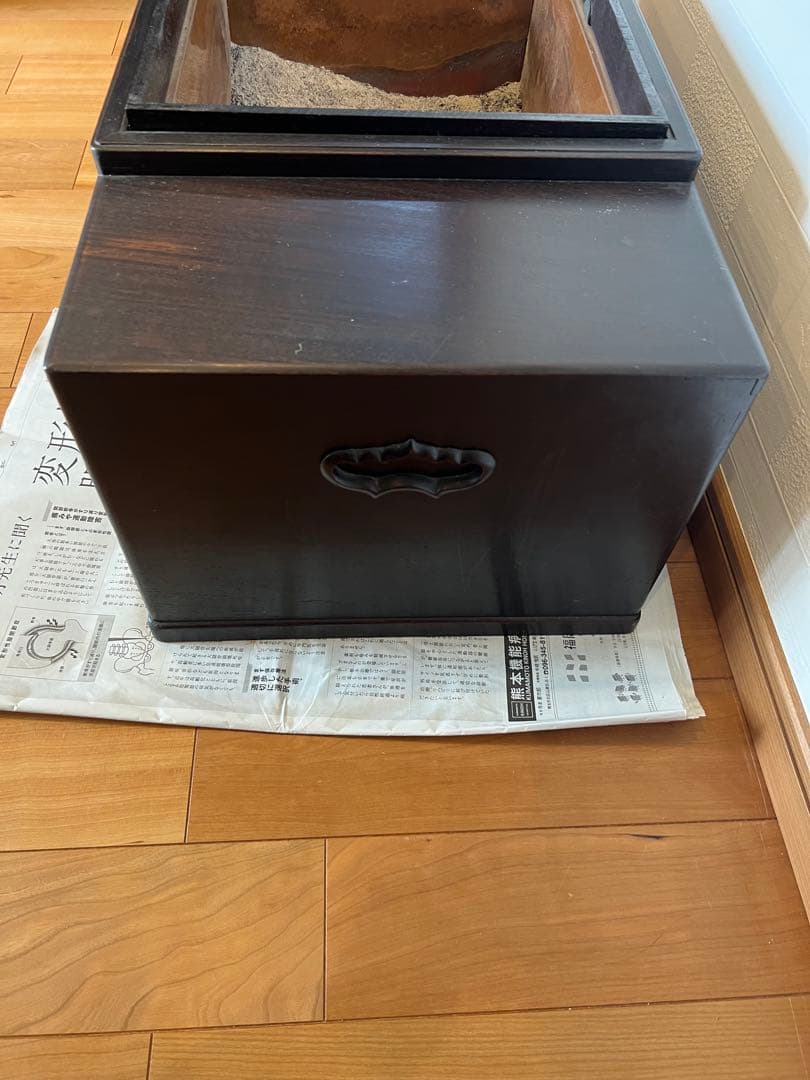 長火鉢 古民具 レトロ 箱火鉢 和家具 茶道具 囲炉裏　中古品 アンティーク