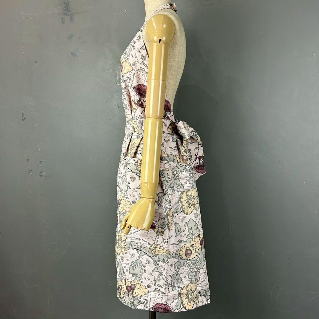 美品 JAL Yoshie Inaba ヨシエイナバ エプロン 地図柄 プリント - メルカリ