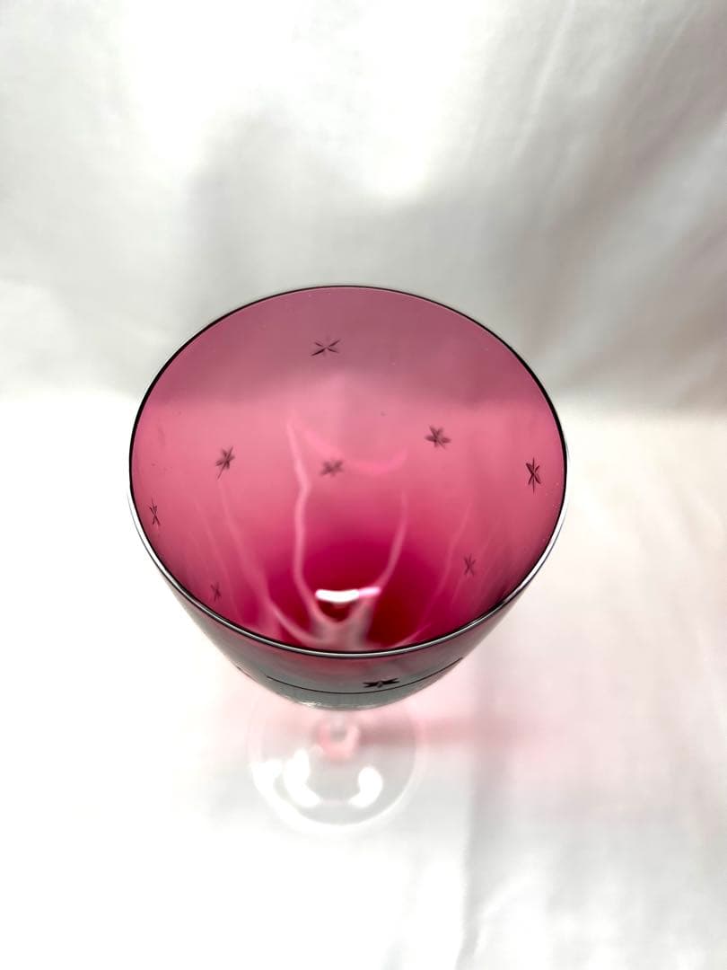 Nason & Moretti チェリーピンクガラスワイングラス 約19cm - メルカリ