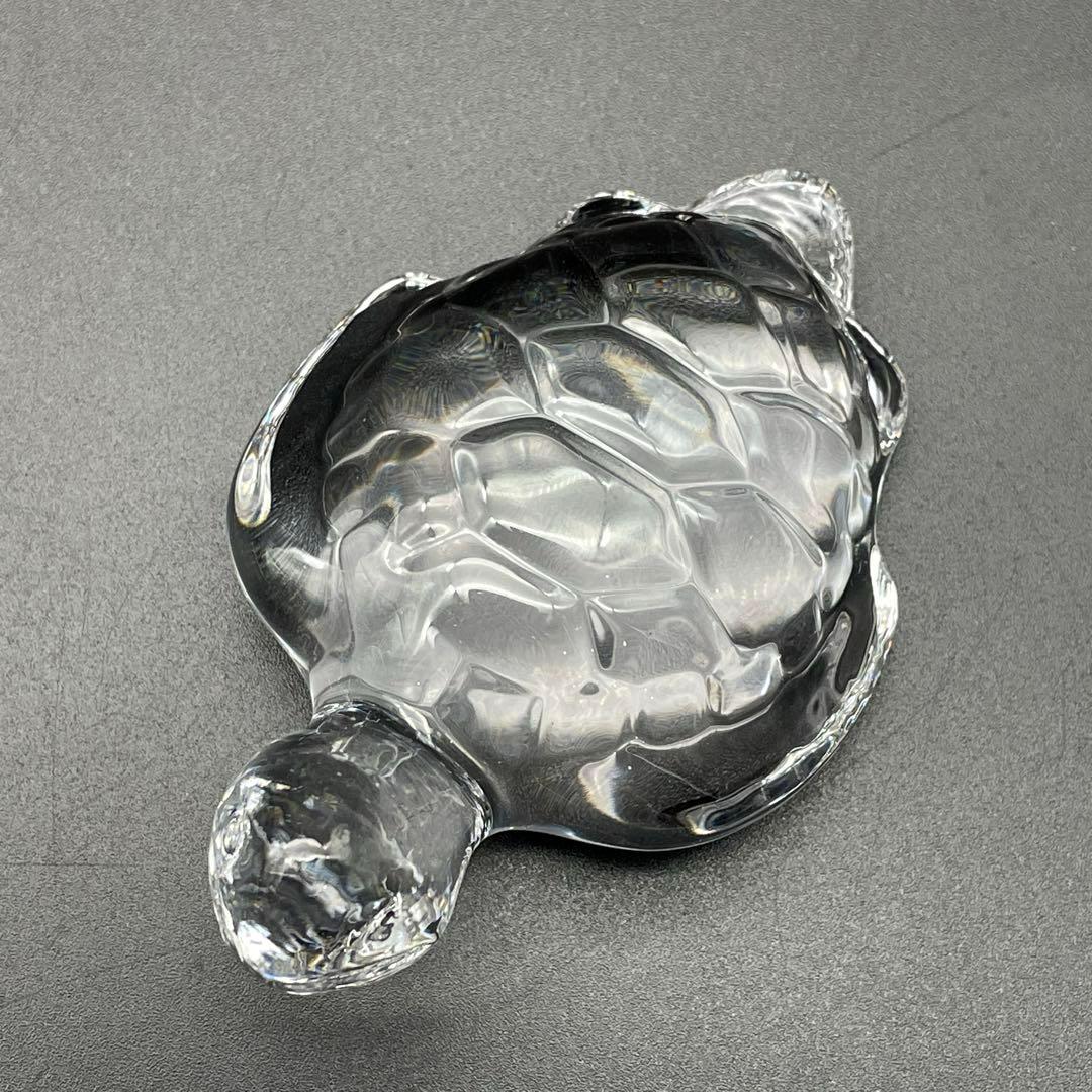 HOYA CRYSTAL カメのペーパーウェイト 亀 ガラス 置物 - メルカリ