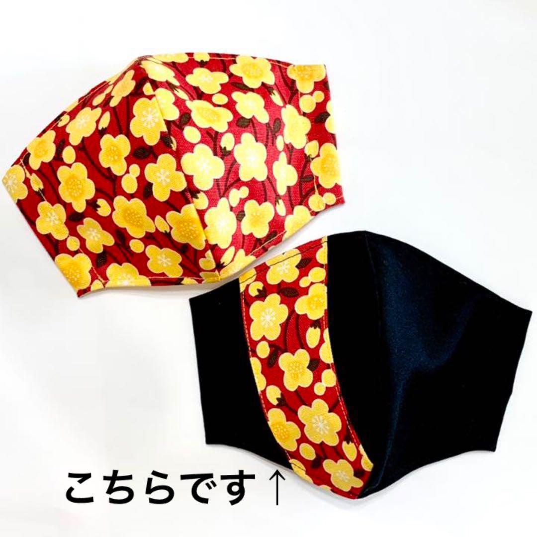 No.199 オーダーマスク　花柄　マスクの色変更できます　おまとめ割