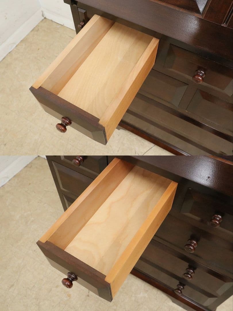 achibana【松本民芸家具】T型 ライティングビューローデスク机