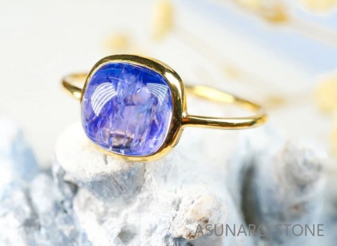 タンザナイトリング☆あすなろストーン