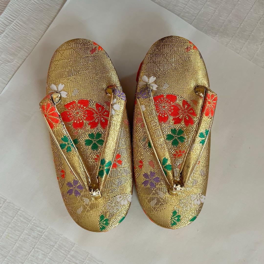 七五三 3歳 フルセット 着物 753 絹 被布 総絞り 三歳 赤 草履 刺繍