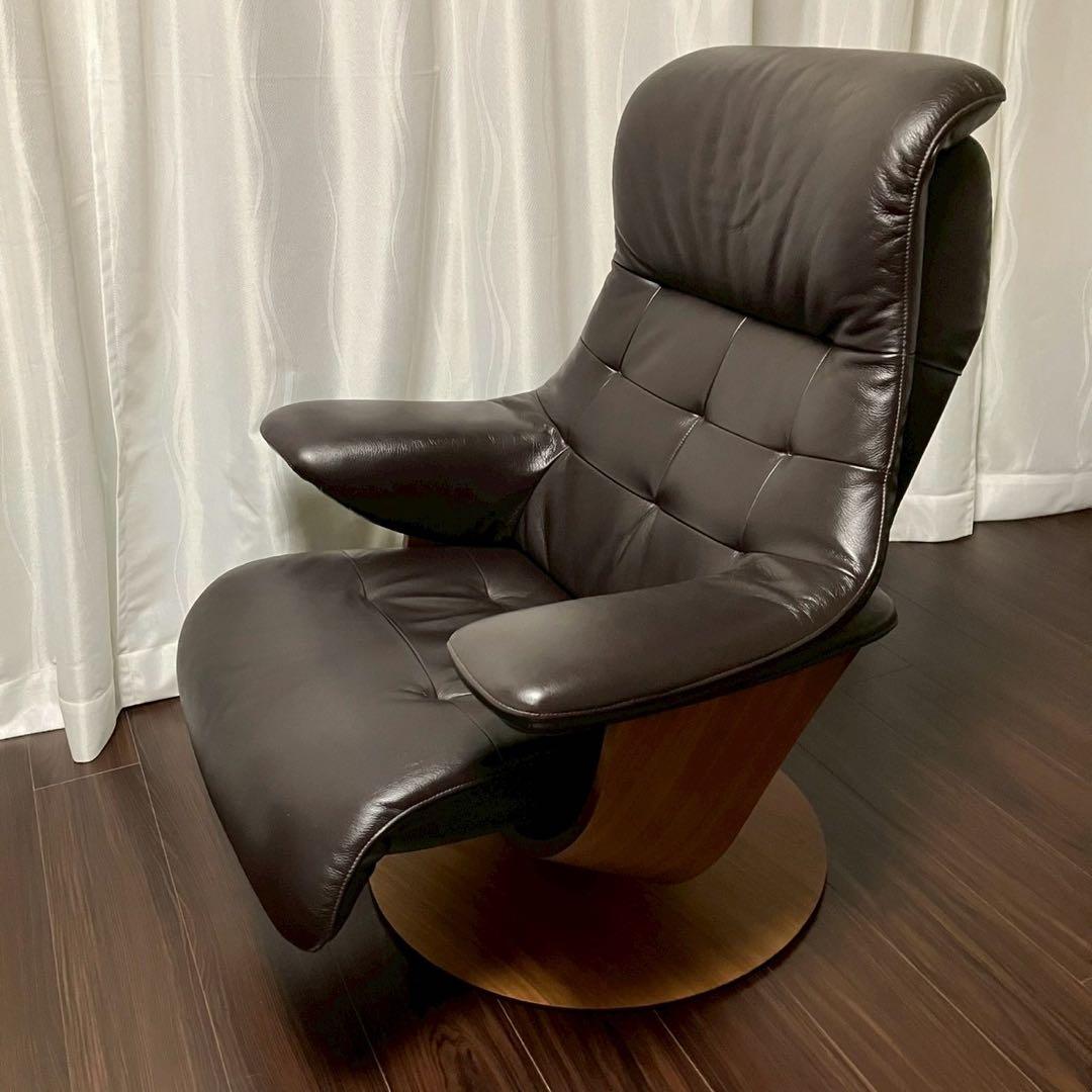 カリモク　ザファーストS+ ダークブラウン　レザー パーソナルチェア