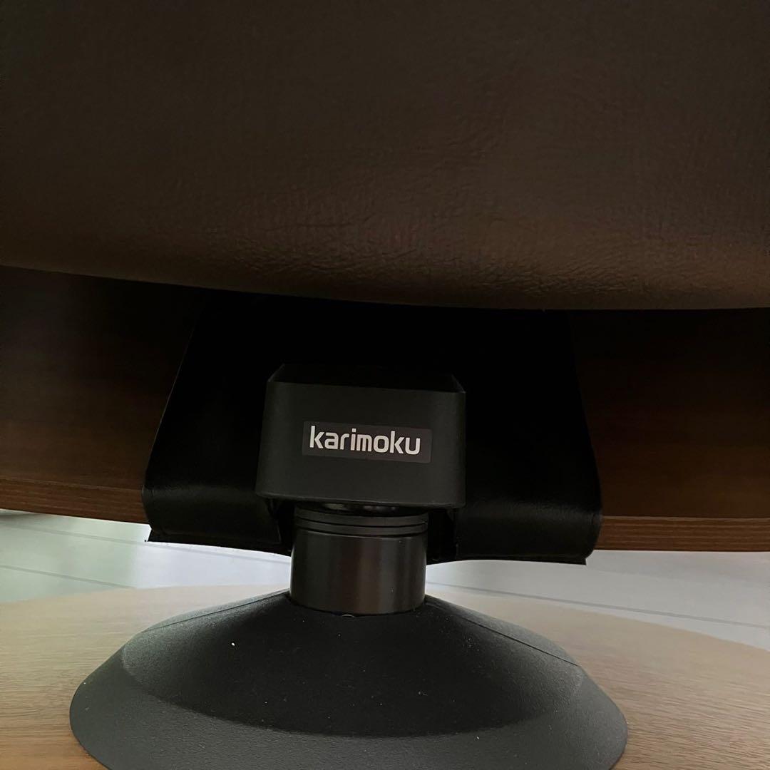 カリモク　ザファーストS+ ダークブラウン　レザー パーソナルチェア