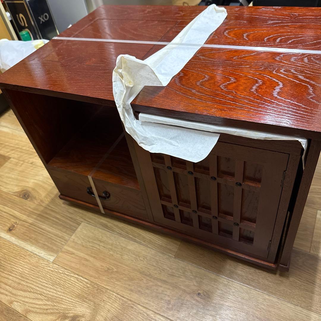 未使用保管品　折りたたみ式 お茶のみワゴン　アンティーク　レトロ　昭和