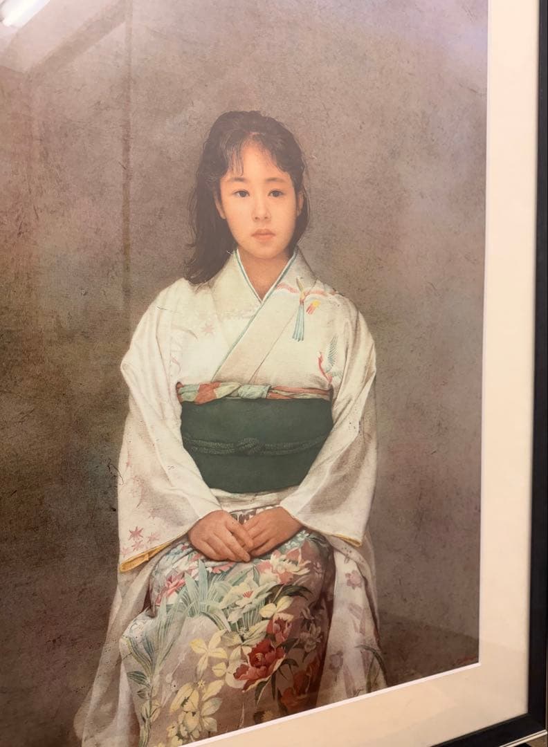 アンティーク ヴィンテージ コレクション 女性 肖像画 着物