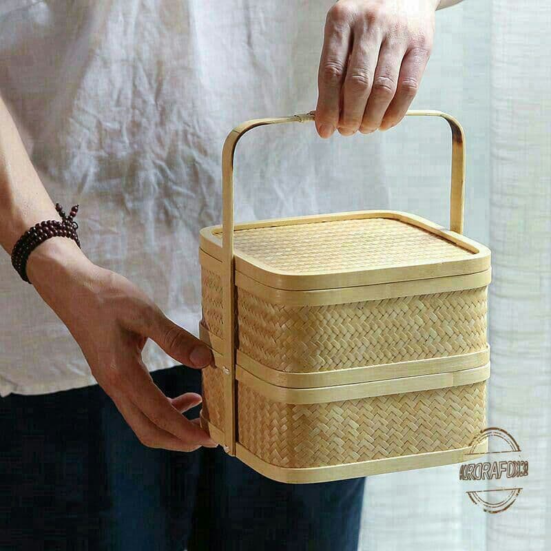 提籃籠 收納籃 茶道具籠 茶具 竹細工 收納 竹工芸